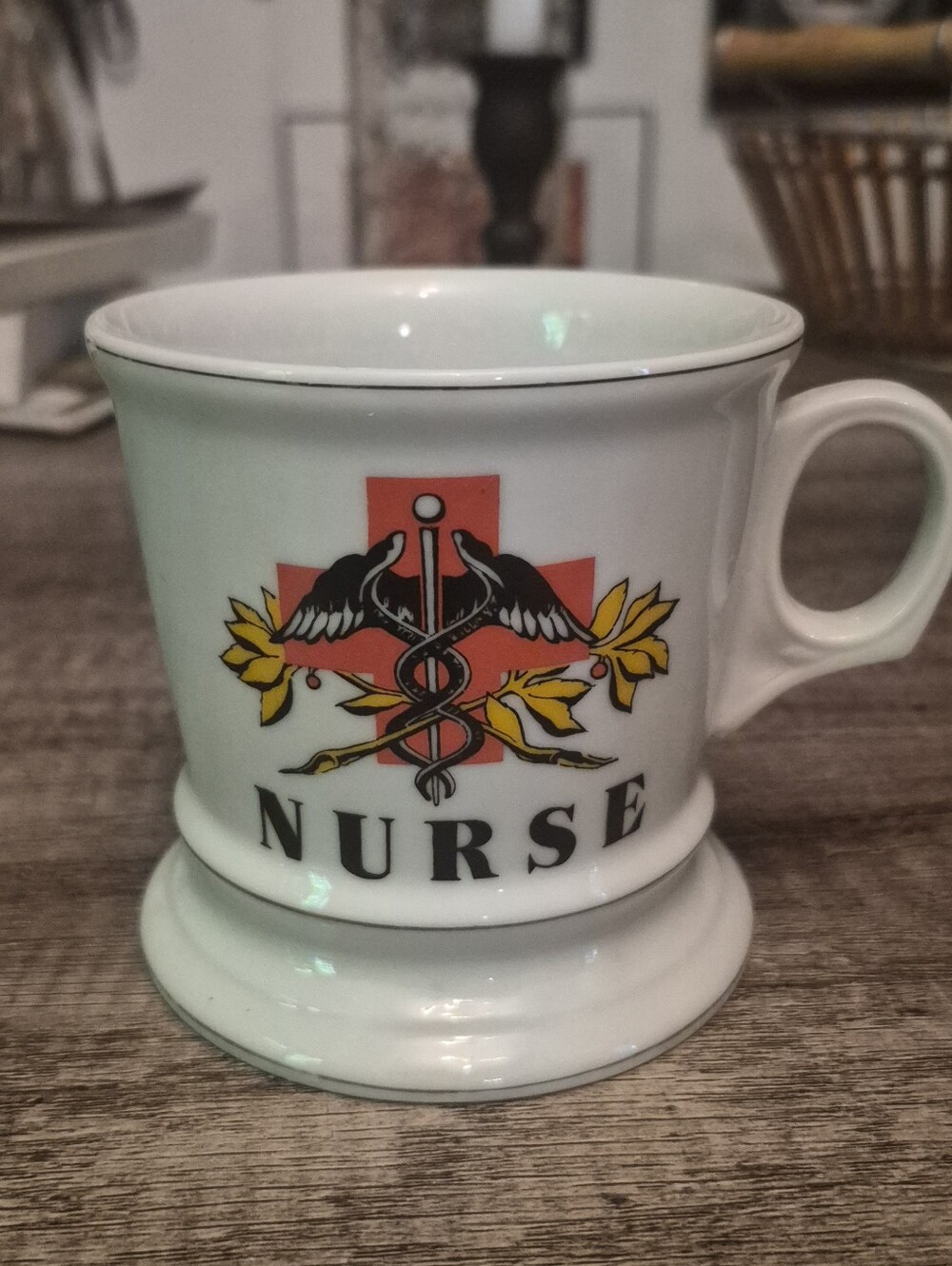 Vintage Nurse Occupation Knobler Shaving Grooming Mug Cup Medical Collectors